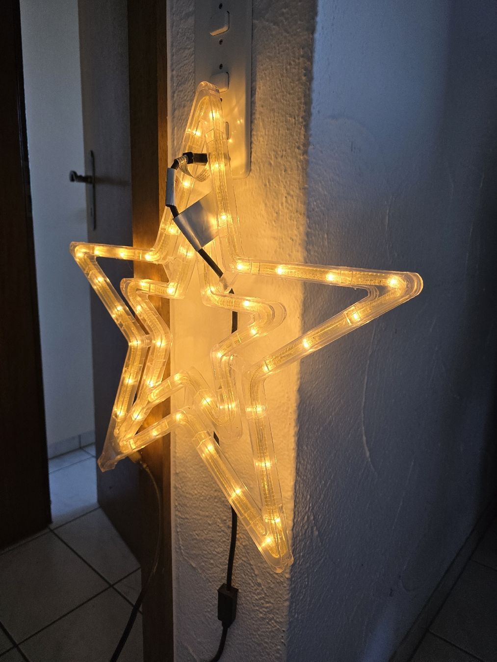 Ghirlande e barre luminose: LED Stern Lichterkette, Weihnachtsdeko, gebraucht. – Usato da Auw venduto da davstark