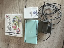 Nintendo DS Konsole hellblau mit Spiel Vital Coach Set