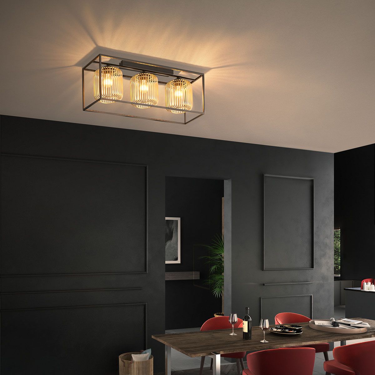 Lampadari & plafoniere: Dekorative Deckenleuchte, 3er Strahler – Nuovo (secondo la descrizione) da Kreuzlingen venduto da Smart-Light 1