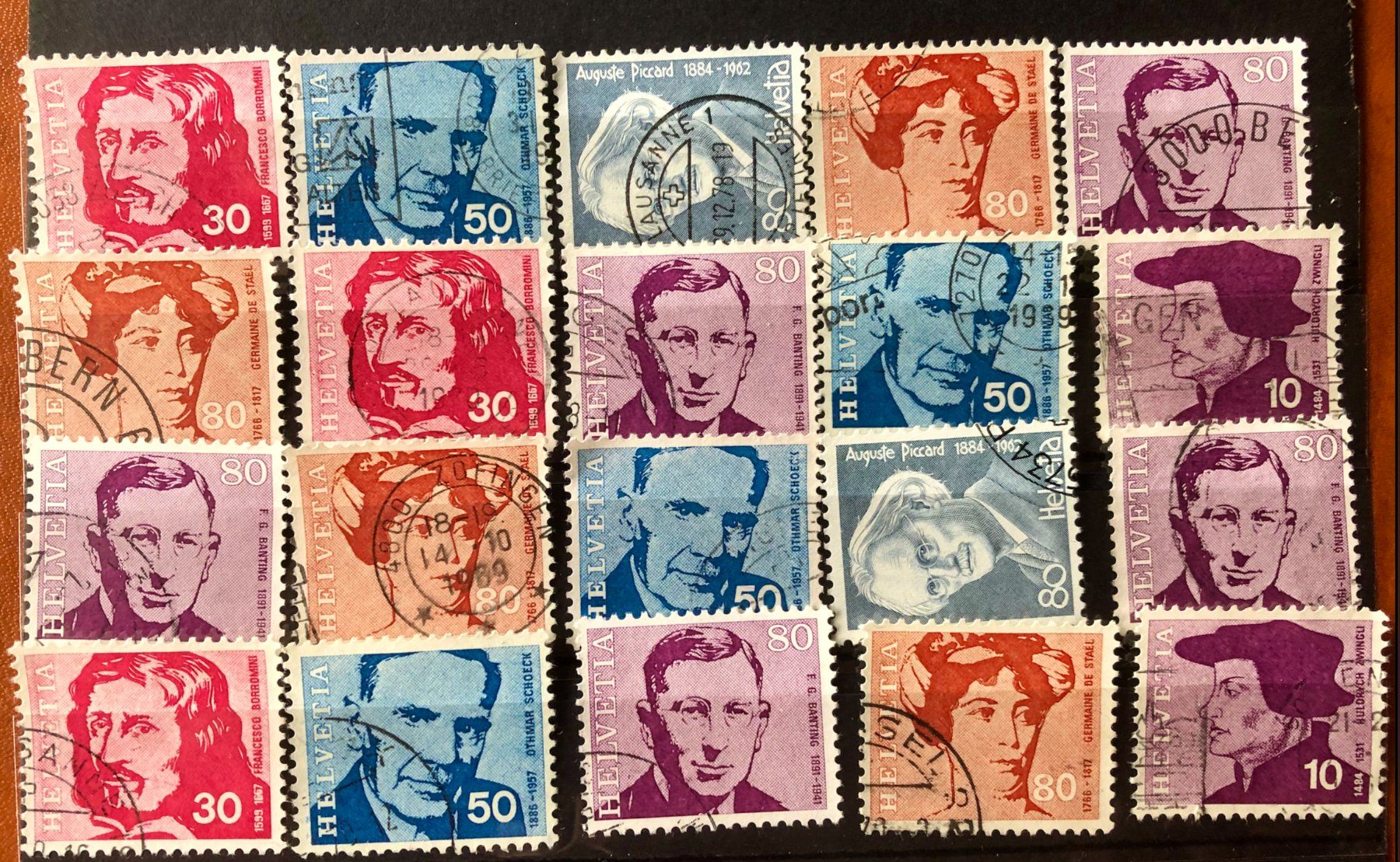 Tutti i francobolli:  Lot CH Briefmarken mit Gestempelt   – Usato da Aarau venduto da Billa007
