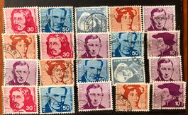  Lot CH Briefmarken mit Gestempelt  