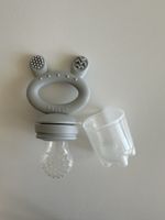 Haakaa silicone food feeder and teether grey used condition