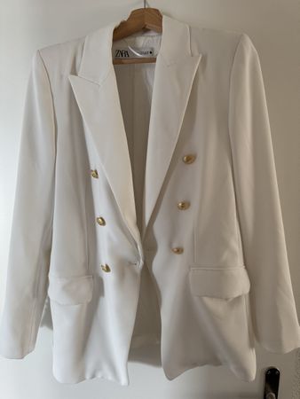 Weisses Zara Blazer - Grösse M - Top Zustand für Frühling!