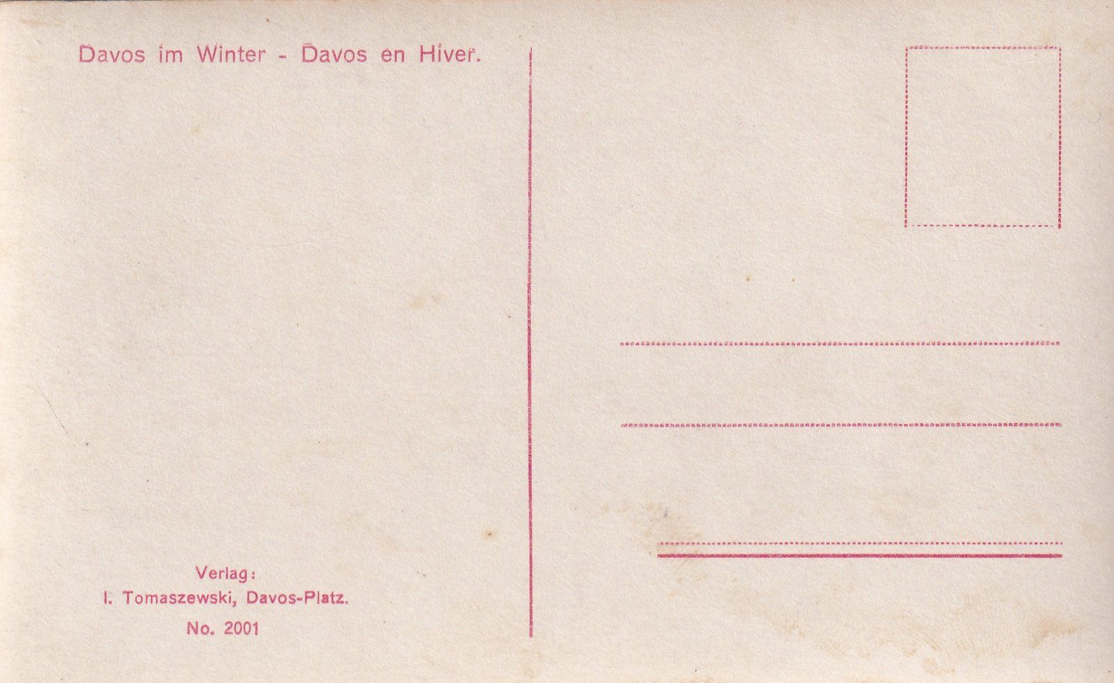 Cartoline postali: Davos im Winter /bc – Usato da Hombrechtikon venduto da Rudolf07 1