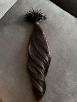 Echt Haar Extensions dunkelbraun, 50cm (Microring)
