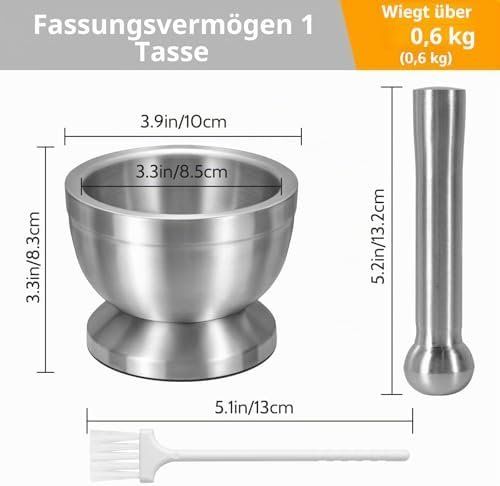 Sonstiges für das Kochen & Backen: Mörser Stössel 10cm (3.9") Durchmesser – Neu und originalverpackt aus Hundwil von pak_7zvn 3