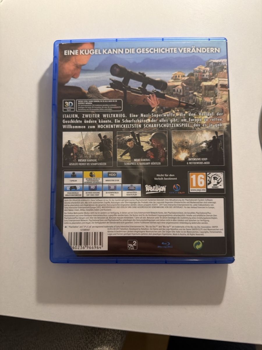 Sony Consoles: Ps4 Sniper Elite 4 – Neuf (Voir description) à Malters par yav_wfg8 4