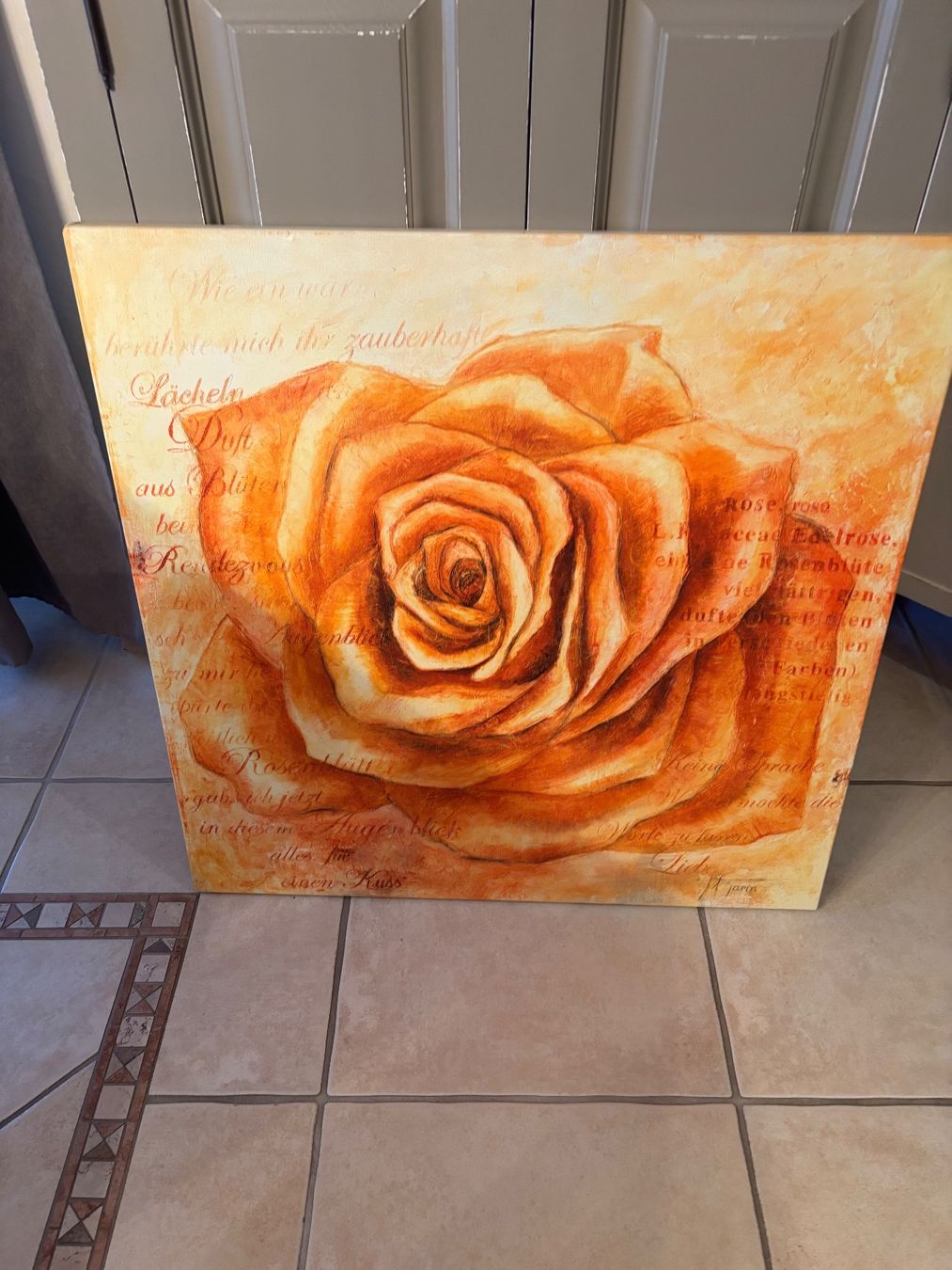 Foto & Immagini: Leinwandbild mit Rose 80 × 80 cm – Usato da Balsthal venduto da Uroby 1