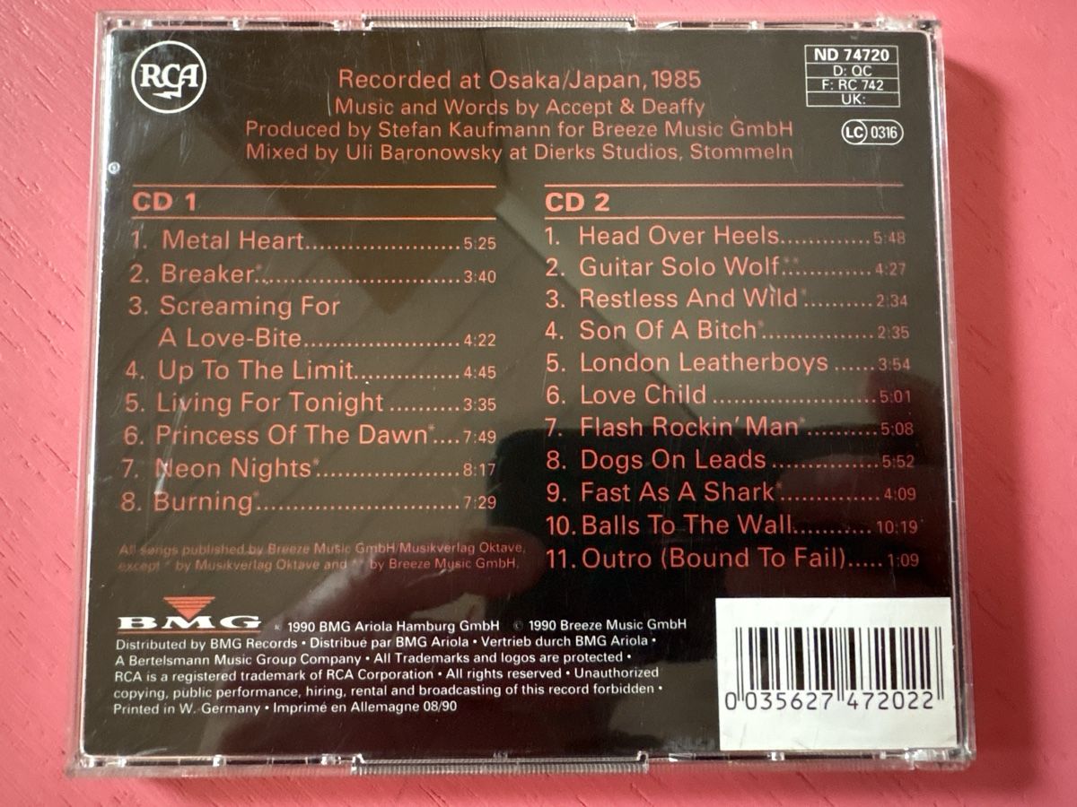 CD: Accept - Staying A Life (2CD) – Usato da Lützelflüh-Goldbach venduto da Deiv4 1
