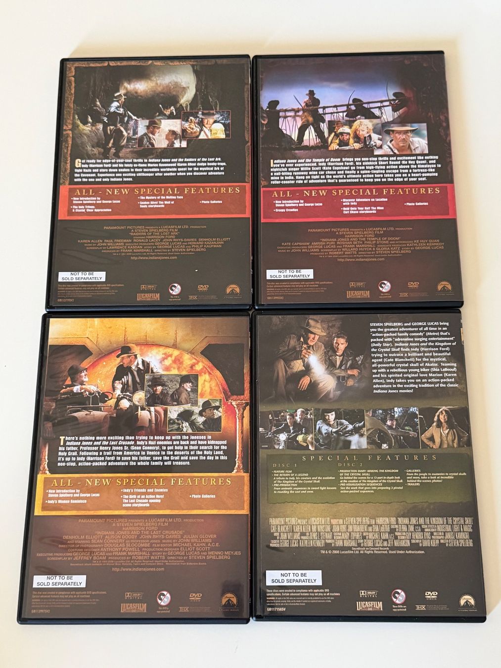 Tutti i DVDs: Indiana Jones The Complete Collection DVD Boxset – Nuovo (secondo la descrizione) da Altstätten SG venduto da sheamus 4
