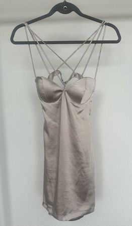 Zara Mini robe champagne gold, XS