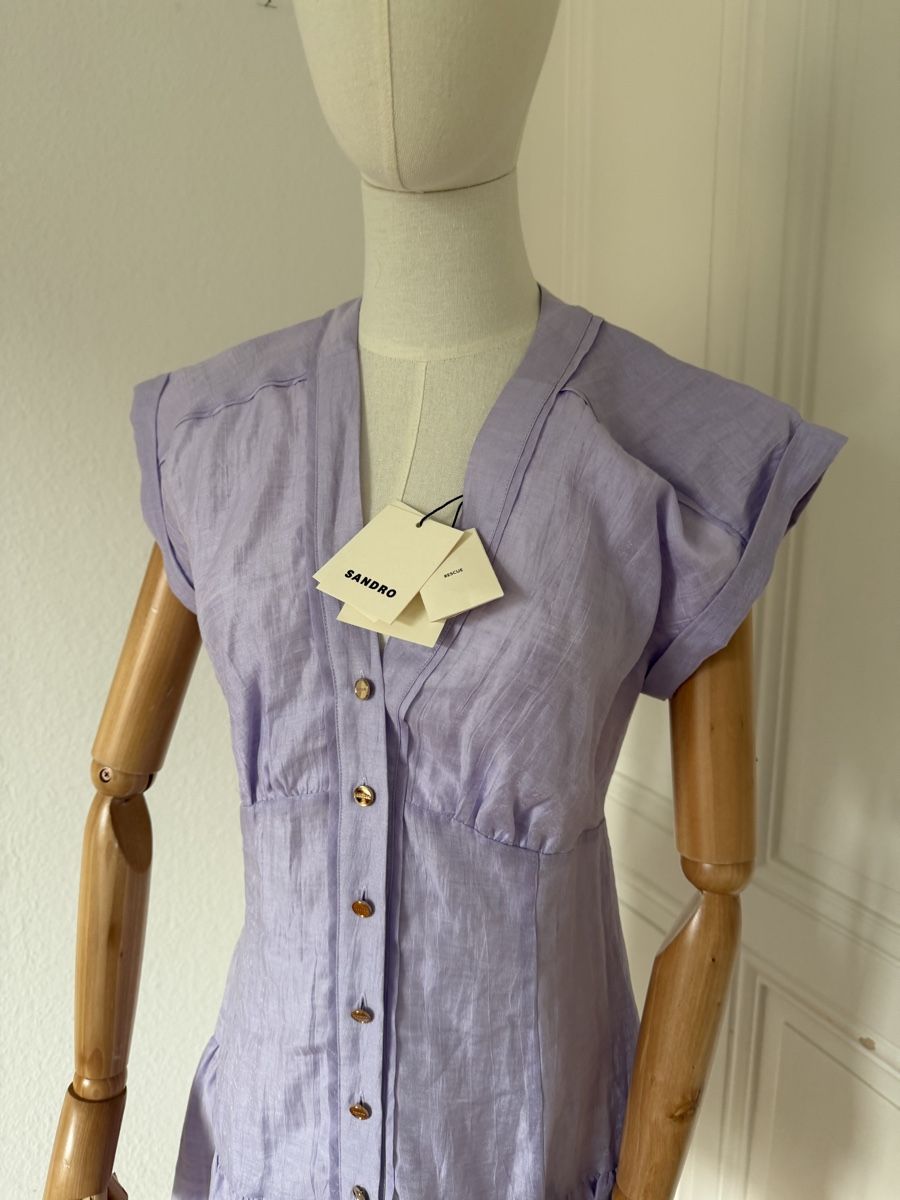 Sandro Vestiti: Sandro Dress - Lilac - Size 36 - BNWT! – Nuovo (secondo la descrizione) da Genève venduto da nba_l98n 3