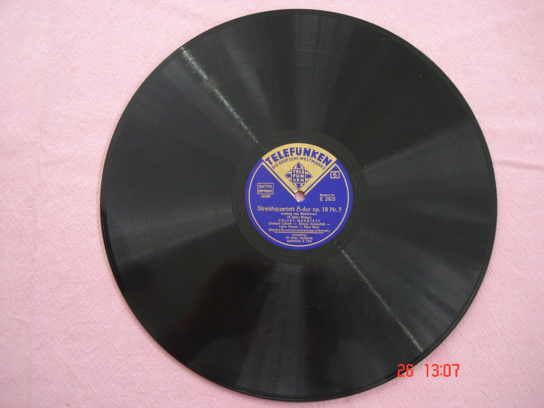 Dischi in vinile: Schellackplattenalbum Beethoven Streichquartett A-Dur Op.18 – Usato da Aeschi SO venduto da abi1951 6
