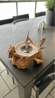 Dekorative Windlicht  mit Holzfuss – Perfekt für den Herbst