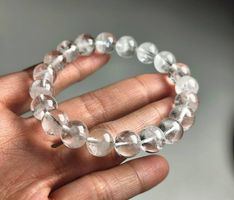 Bracelet en quartz fantôme blanc 9. 5mm