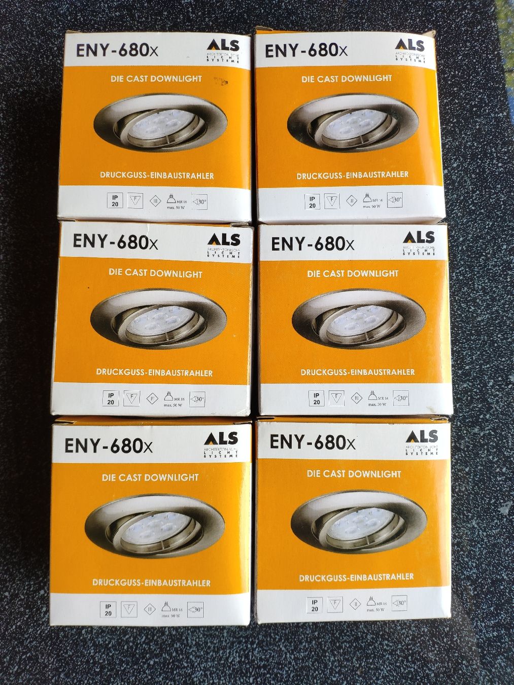 Kronleuchter & Deckenlampen: 6x Einbaustrahler ENY-680x schwenkbar weiss – Neu und originalverpackt aus Wileroltigen von mazdaren22