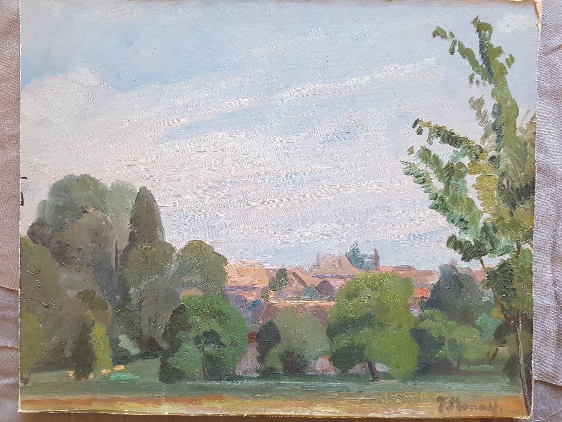 Dipinti: Pierre MONAY (1896-1974) double face – Usato da Lausanne venduto da leneko