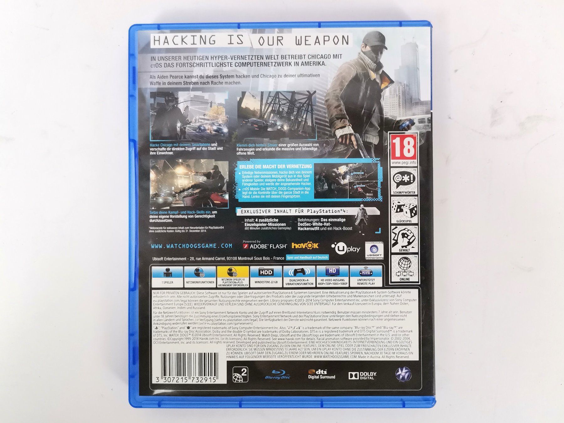 Giochi: PLAYSTATION 4 Game - Watch Dogs – Usato da Schaffhausen venduto da Restwert_SH 1
