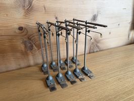 10 Original Buco Masten mit Ausleger Spur 0