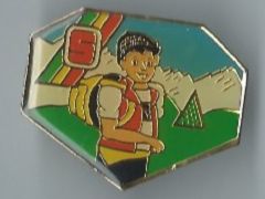 Wanderer Bergmotiv Schweiz, Pin