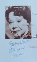 Jo van Fleet (1914-1996) Schauspielerin - Autogramm