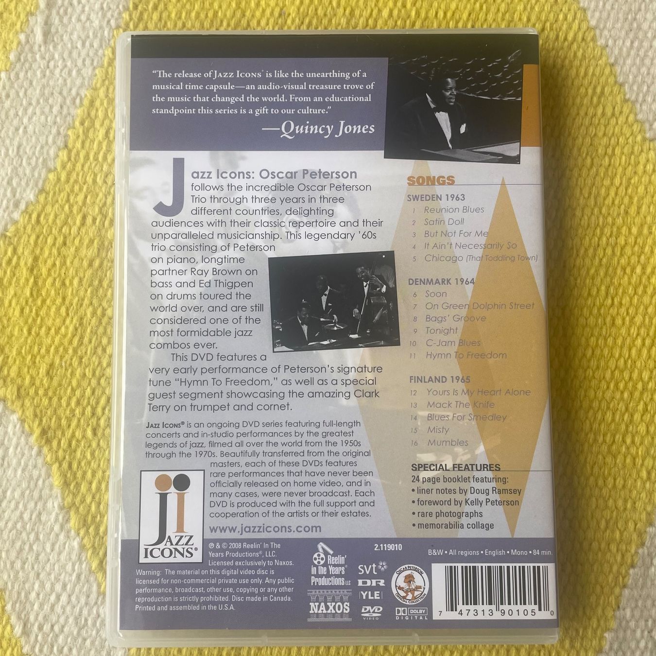 Tutti i DVDs: OSCAR PETERSON-DVD LIVE 63, 64 & 65 – Usato da Rorschacherberg venduto da CD-Roli 1