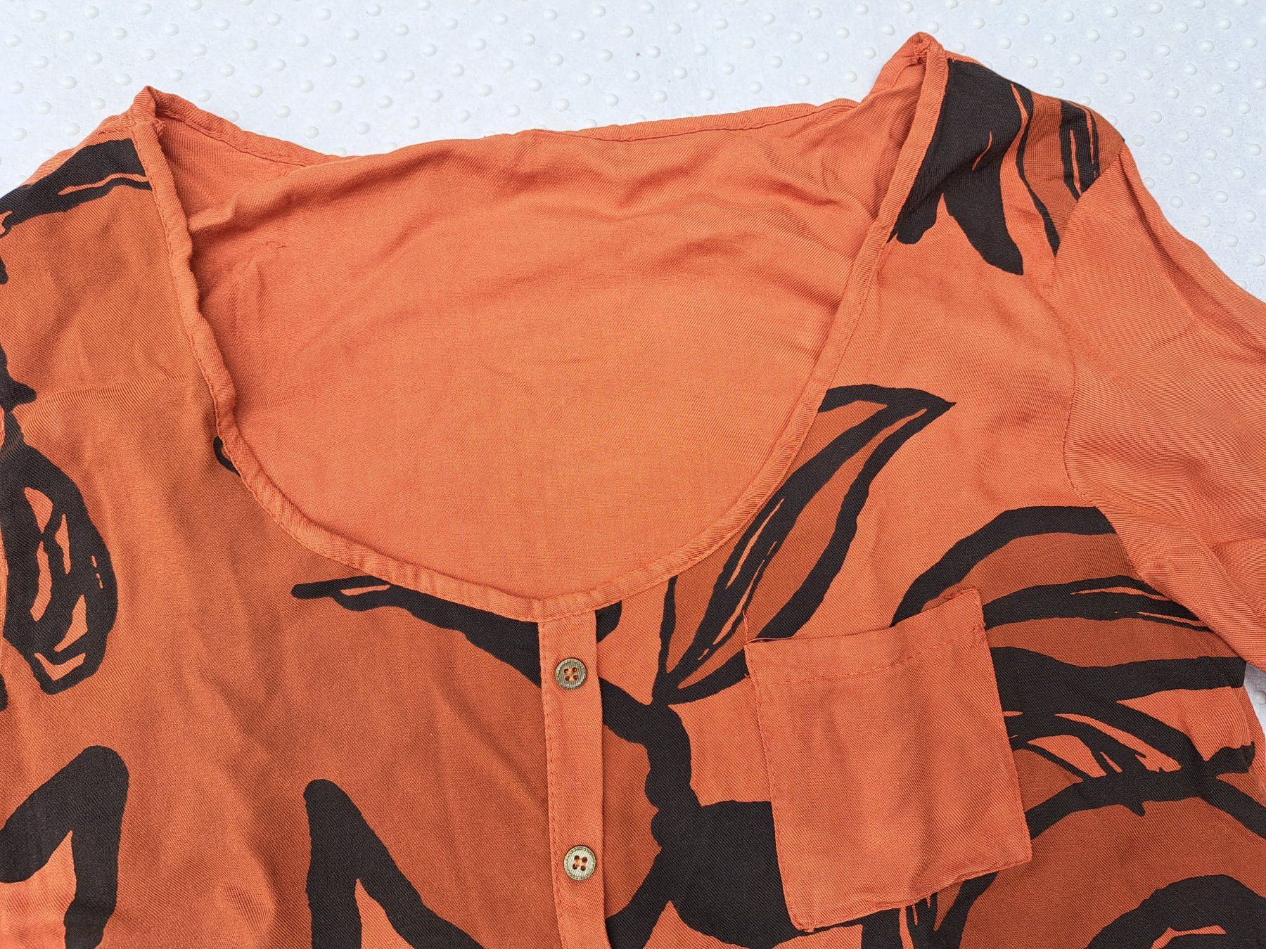Camicette: NEU! Orange Sommerbluse mit Blumenmuster, Grösse 40 – Nuovo e nell'imballaggio originale da Gysenstein venduto da joshuas81 2