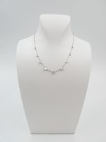 WEISSGOLDCOLLIER MIT EINZELNEN BRILLANTEN