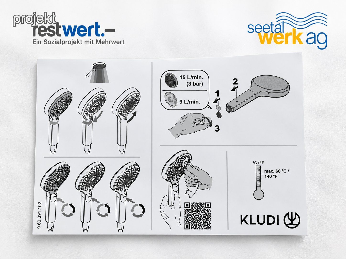 Pommeaux de douche: KLUDI X1 Duschkopf – Neuf (Voir description) à Beinwil am See par Restwert_Beinwil 2