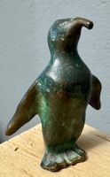 Kleine alte Messing / Bronze ? Figur PINGUIN Gluttöter 50er