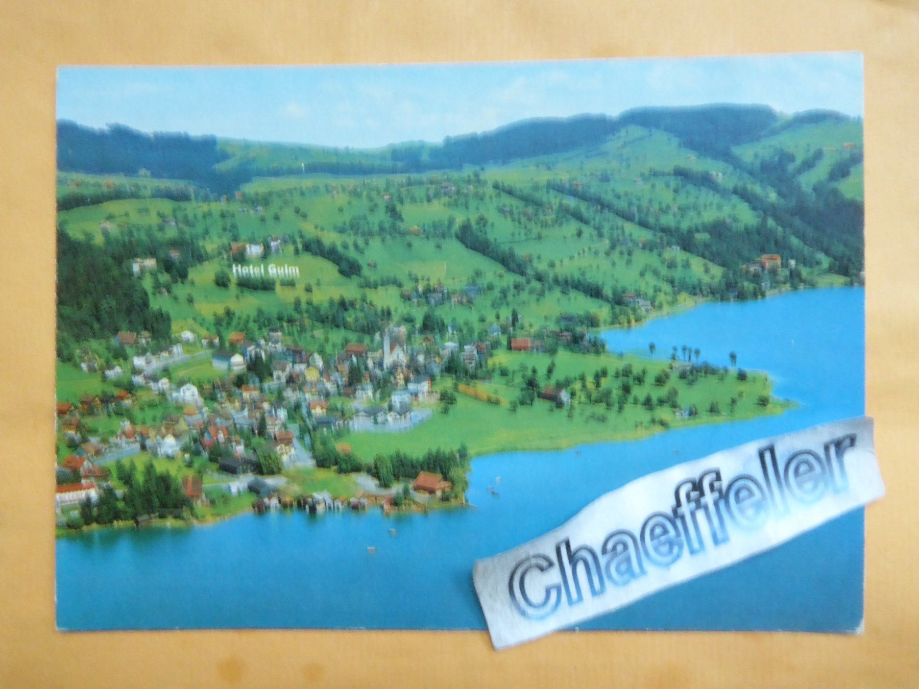Cartoline postali: 1271 Fliegeraufnahme Oberägeri - Feldpost – Usato da Zürich venduto da Chaeffeler