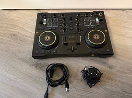 Hercules DJ Pult RMX2 schwarz-Gold-Controller