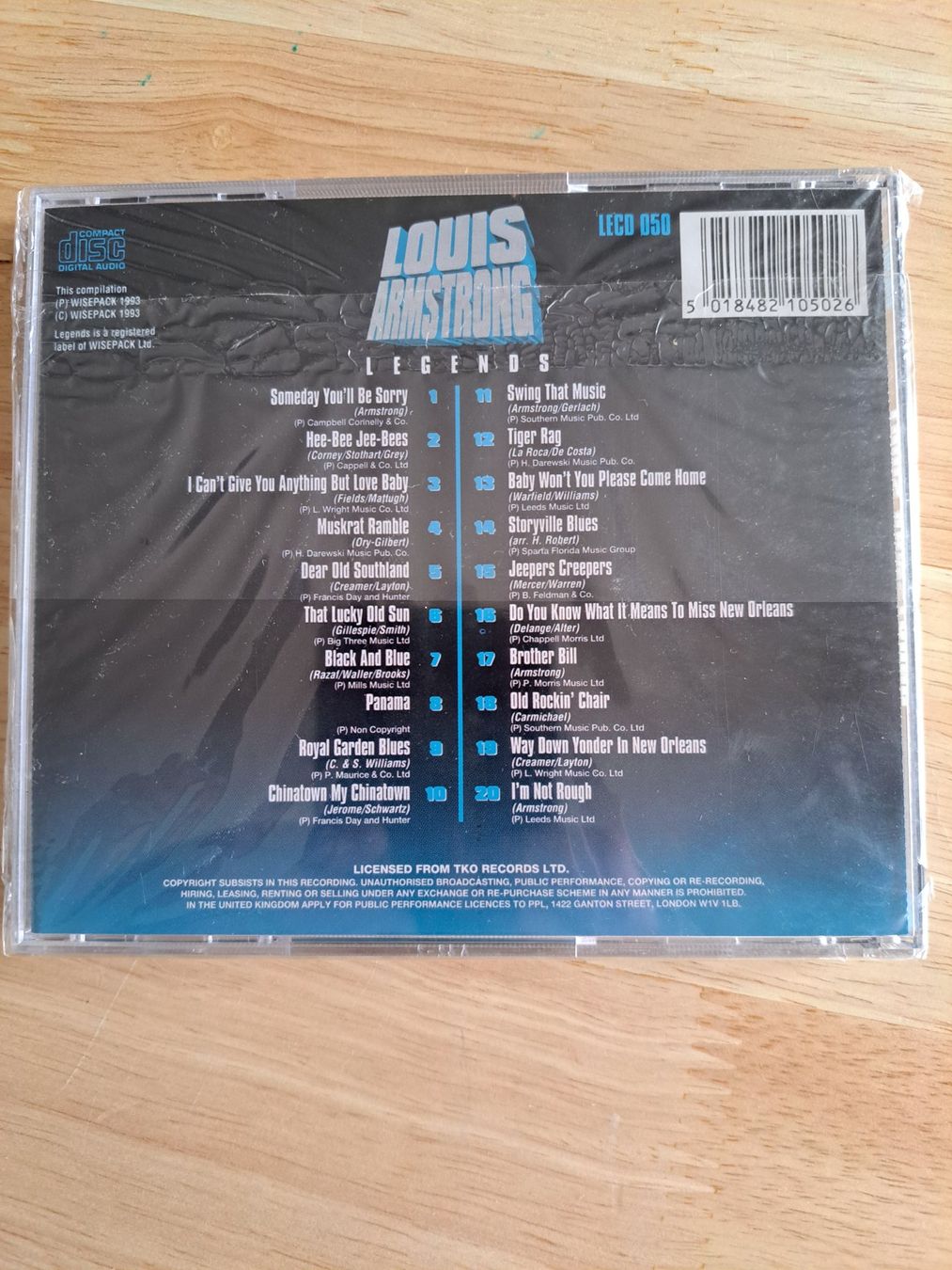 CD: Louis Armstrong Legends CD Ungeöffnet 1993 – Nuovo e nell'imballaggio originale da Birsfelden venduto da oleros 1