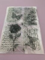 Stempel Vintage Briefmarken Schmetterlinge und Blumen