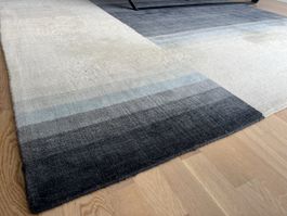 Teppich SURYA 220/300 grau handgewebt Schurwolle
