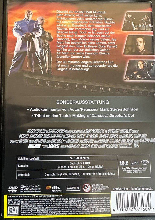 Tutti i DVDs: Daredevil Director's Cut DVD & Elektra – Usato da Beringen venduto da Mantafisch1 1
