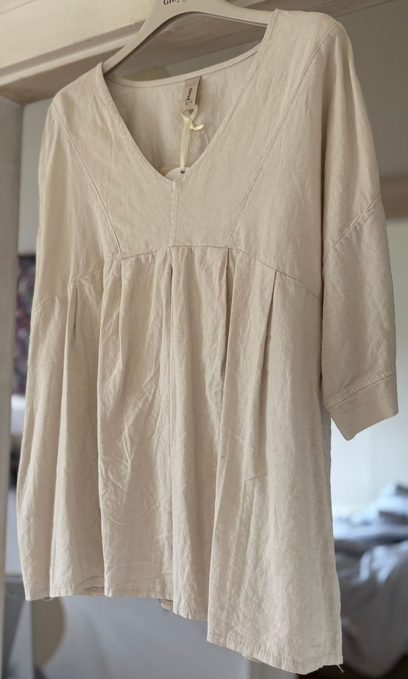 Tuniche: MINI TUNIQUE EN LIN ET VISCOSE! M – Nuovo e nell'imballaggio originale da Locarno venduto da NicoNion 1