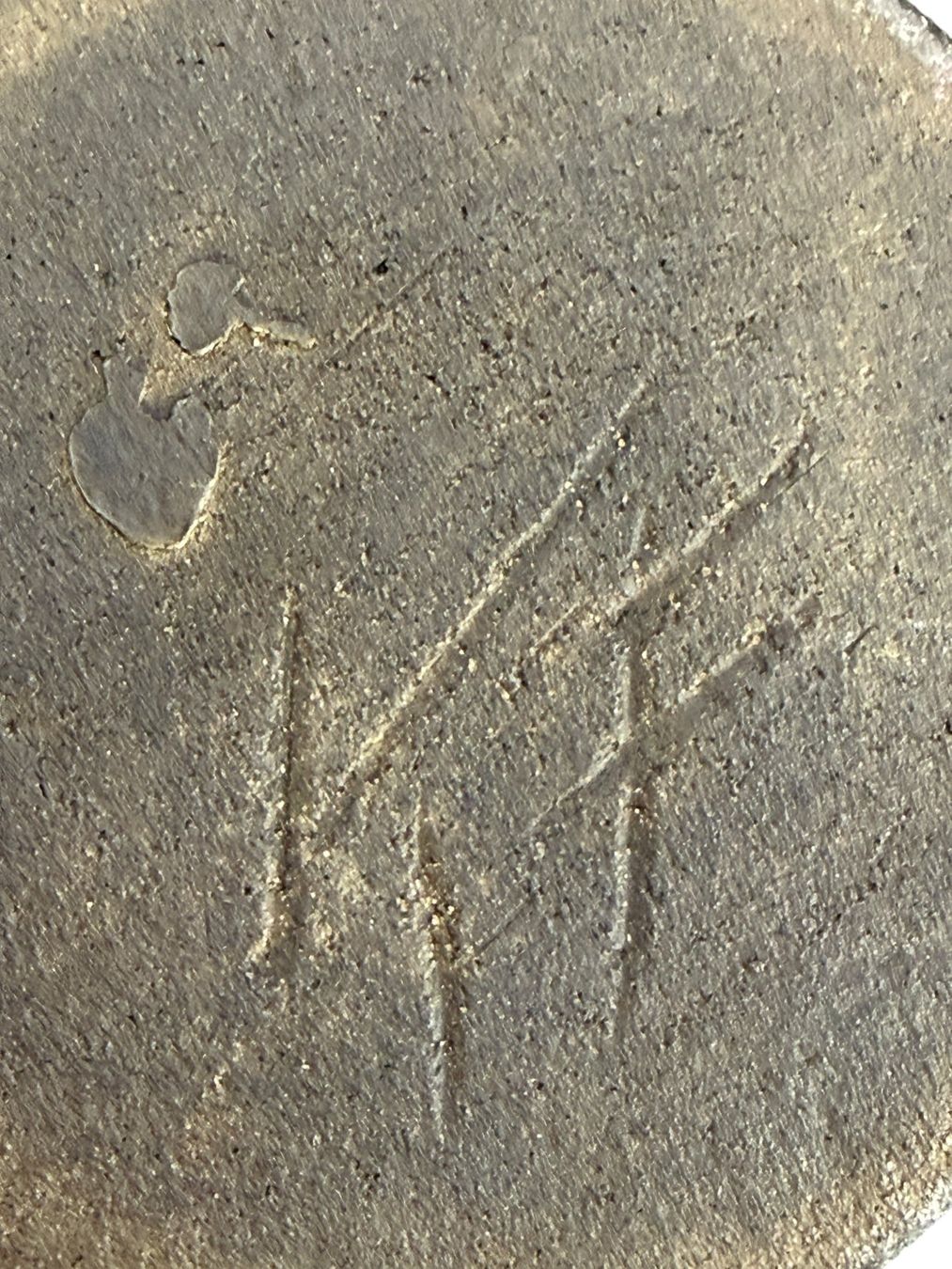 Vasi & Recipienti: Superbe vase en grés émaillé Raku signée monogramme KF – Usato da Morges venduto da vintiques 9