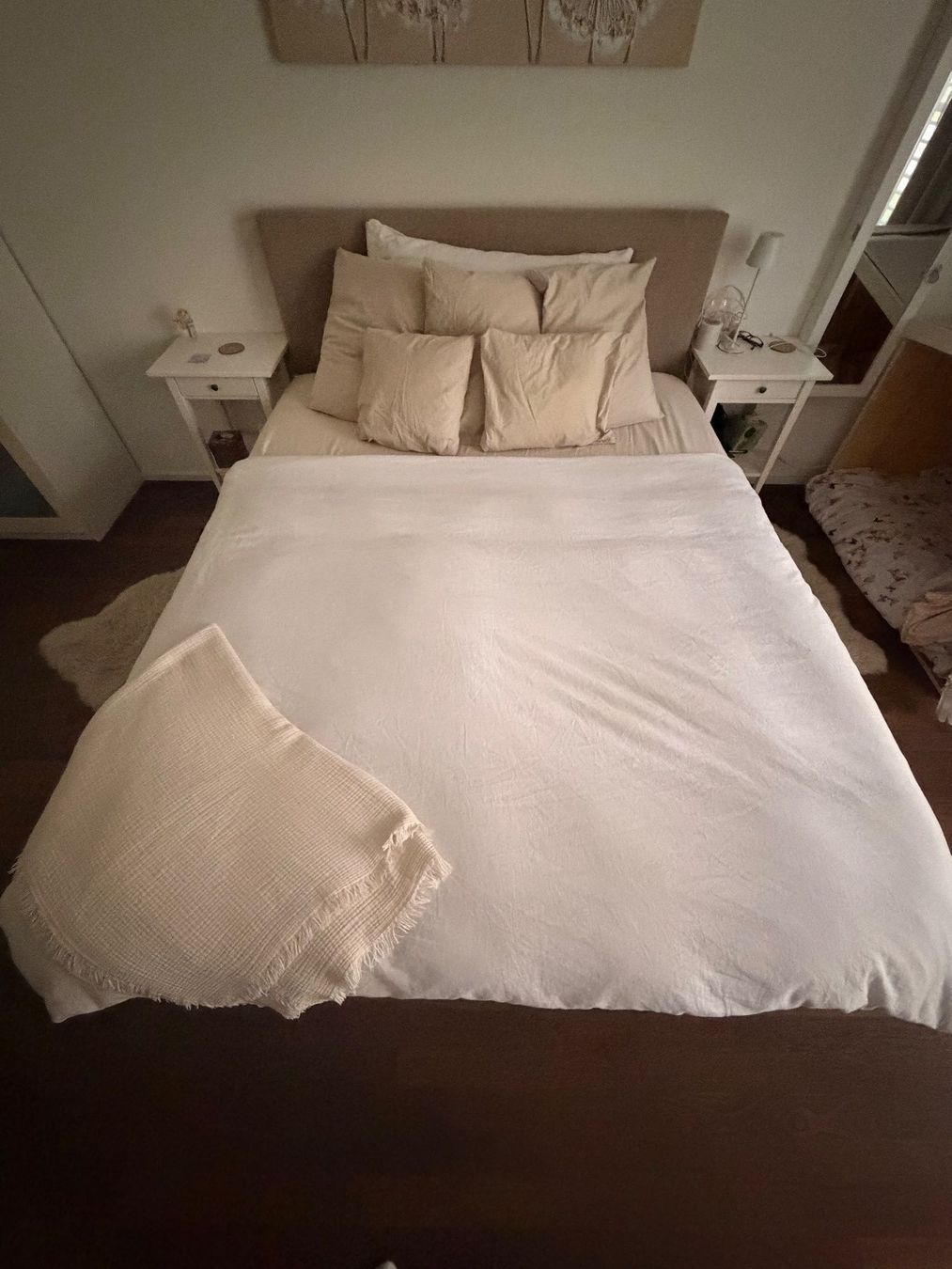 Bico Betten: Boxspringbett mit Textilkopfteil beige – Neu (gemäss Beschreibung) aus Madiswil von SteinsMC 6