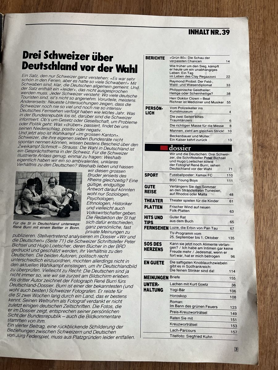Riviste & Magazine: Schweizer Illustrierte 22.09.1980 – Usato da Aarberg venduto da Jakaro 4