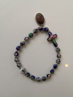 🤩MURANO-GLAS ARMBAND MADONNA & KREUZ NEU