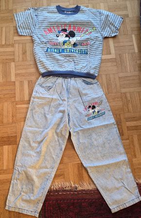 Vintage 90er Jahre Disney University Mickey Mouse Set