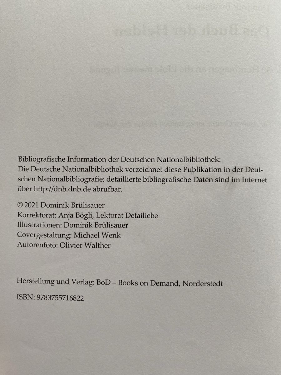 Bücher: Das Buch der Helden - Dominik Brülisauer – Gebraucht aus Schwarzenburg von Michellu 4