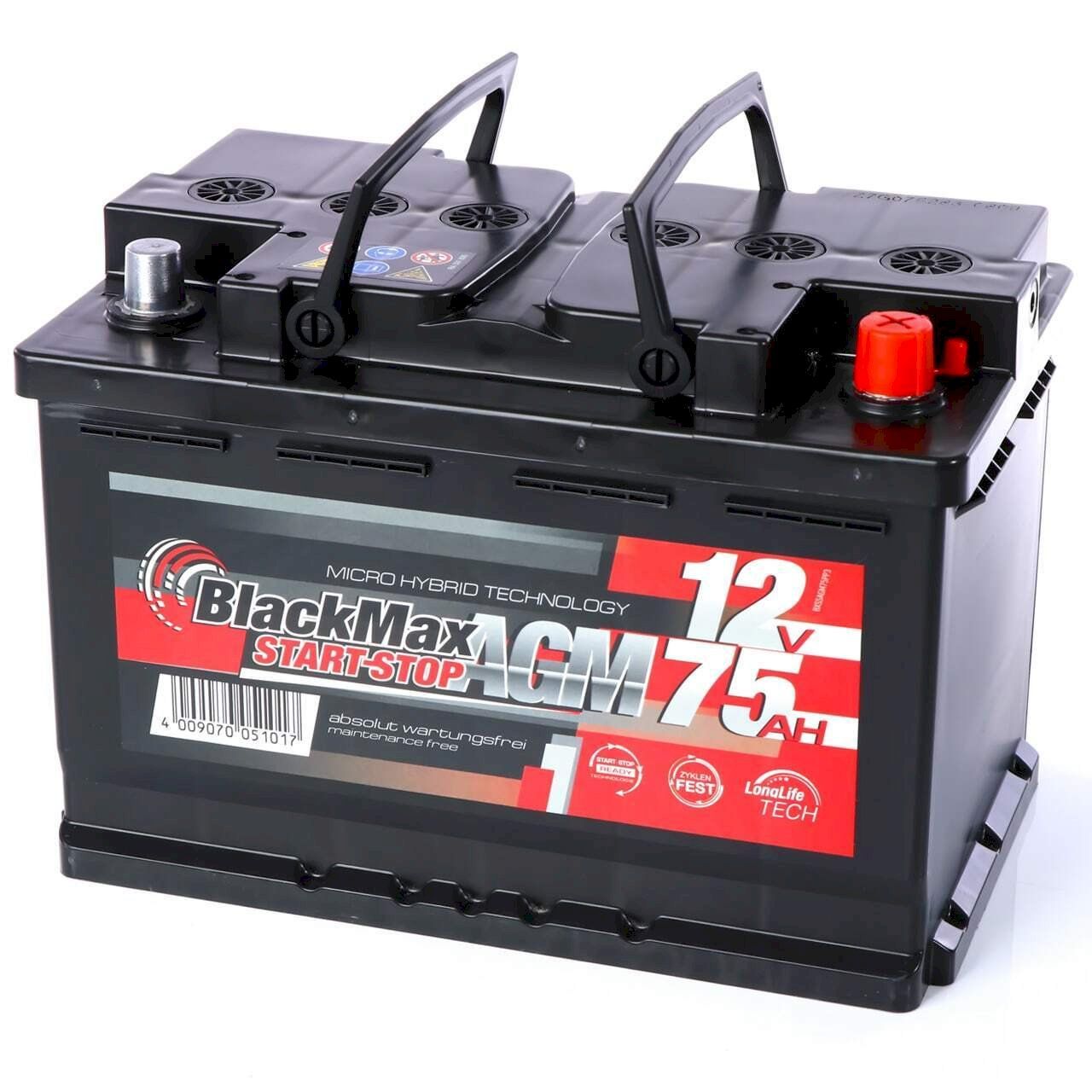 Batteries: BlackMax Start-Stop AGM 12V 75Ah – Neuf avec emballage d'origine à Bottighofen par zaap 1