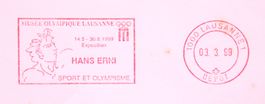 original HANS ERNI MUSÉE OLYMPIQUE LAUSANNE C.I.O. 1999 + 6x