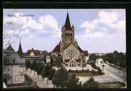 AK Basel, Pauluskirche, 1914