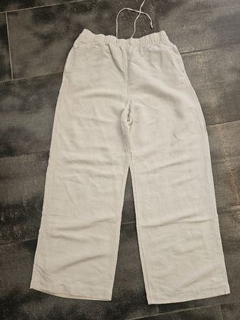 H&M Hose Leinenmix Grösse S Beige neuwertig