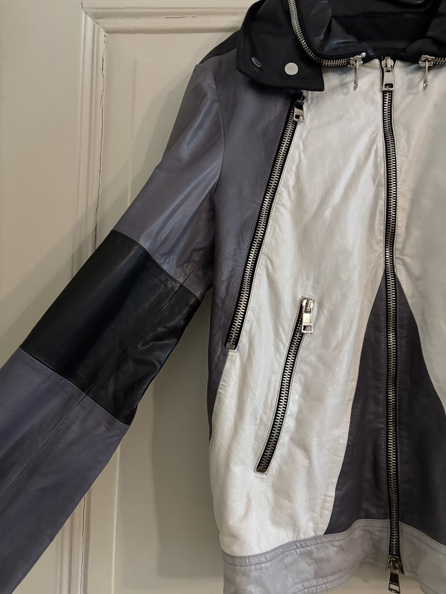 Gucci Giacche: Gucci Vintage Leather Jacket, Black, White & Grey – Usato da Basel venduto da suz_6bsc 2