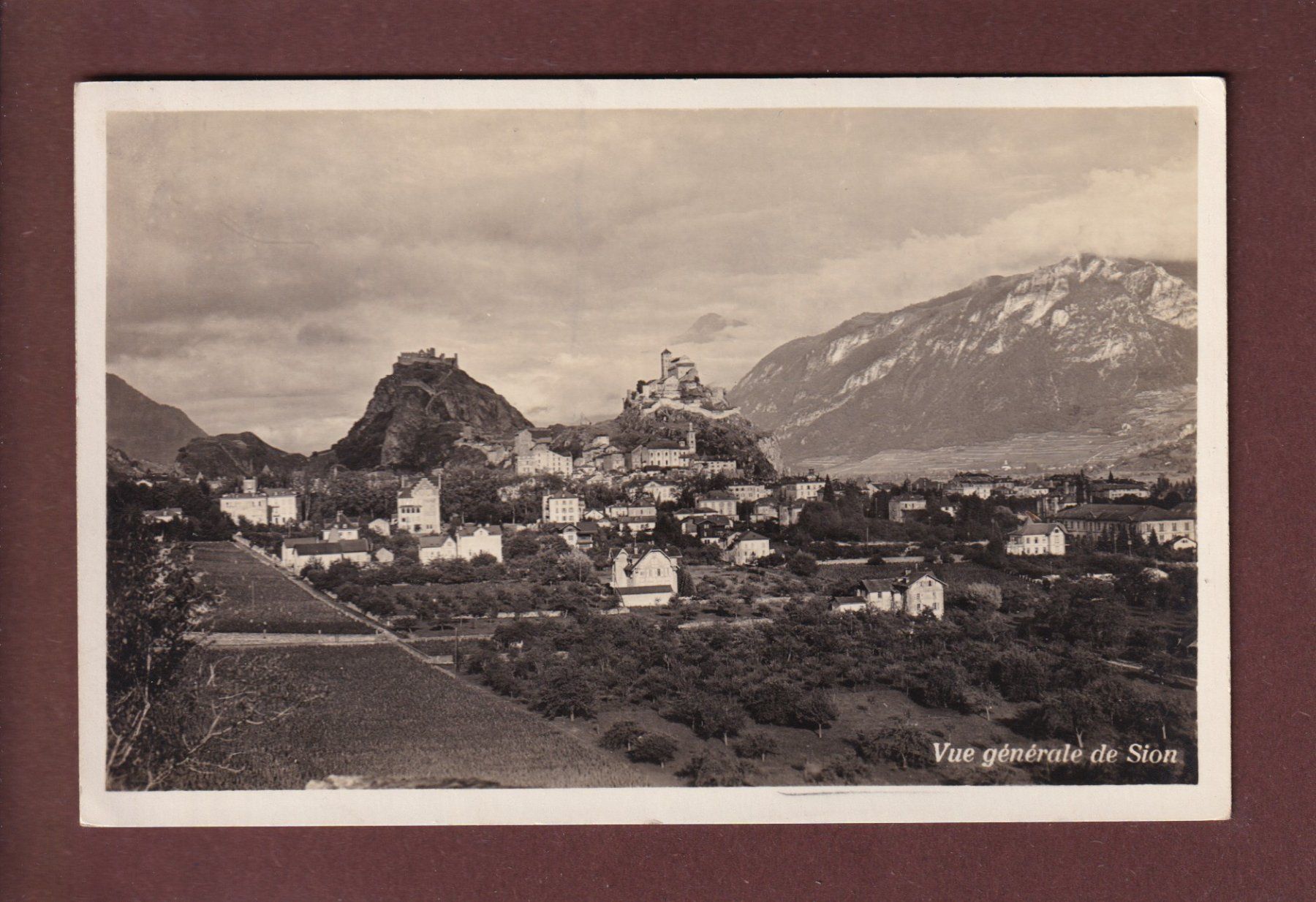 Cartoline postali: SION - Vue partielle - 1929 – Usato da Pully venduto da nicecards