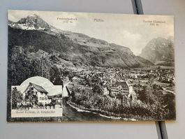 Alte PK / Mollis - Hotel Löwen Gelaufen 1925